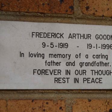 GOODMAN Frederick Arthur 1919-1996