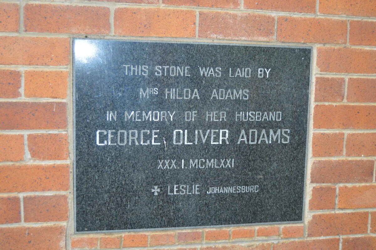 ADAMS George Oliver -1971