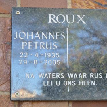ROUX Johannes Petrus 1935-2005