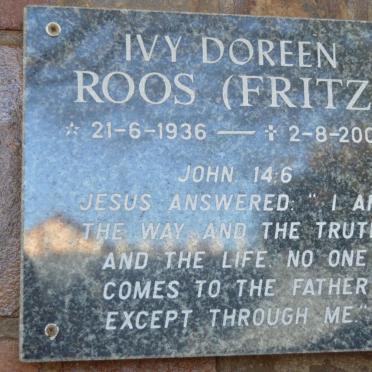 ROOS Ivy Doreen nee FRITZ 1936-2009