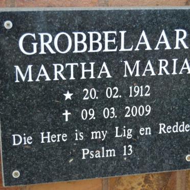 GROBBELAAR Martha Maria 1912-2009