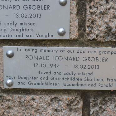 GROBLER Ronald Leonard 1944-2013