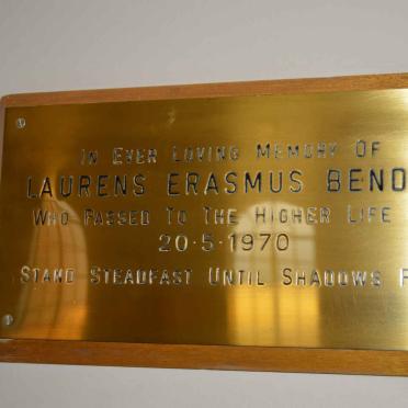 BENDER Laurens Erasmus -1970