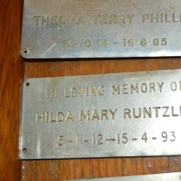 RUNTZLER Hilda Mary 1912-1993