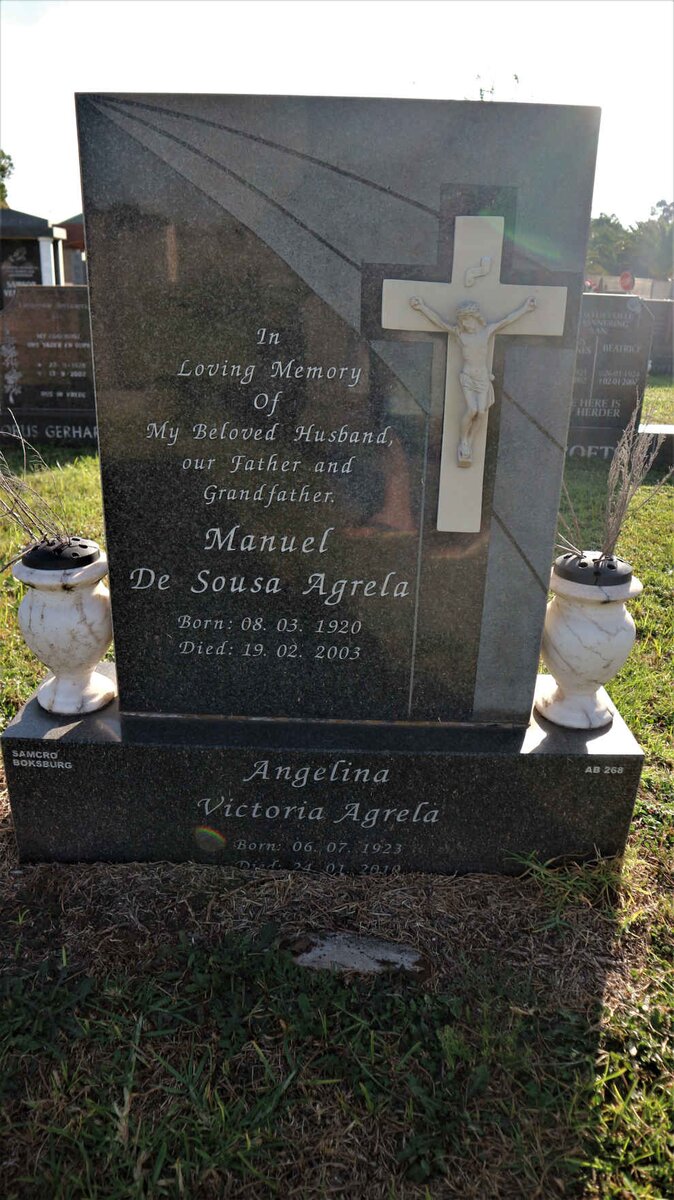 AGRELA Manuel de Sousa 1920-2003 &amp; Angelina Victoria 1923-2010