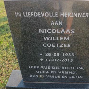 COETZEE Nicolaas Willem 1933-2015