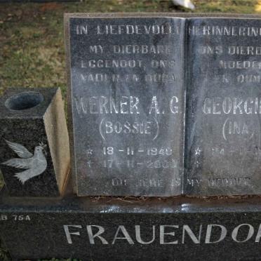 FRAUENDORF Werner A.G. 1940-2000 &amp; Georgina 1944-