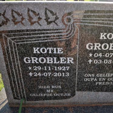 GROBLER Koos 1925-2015 &amp; Kotie 1927-2013