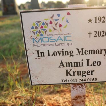 KRUGER Ammi Leo 1924-2020 :: KRUGER Maria Susanna 1929-2017