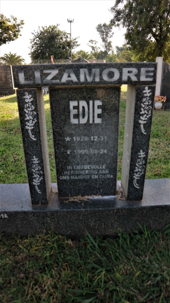 LIZAMORE Edie 1928-1999