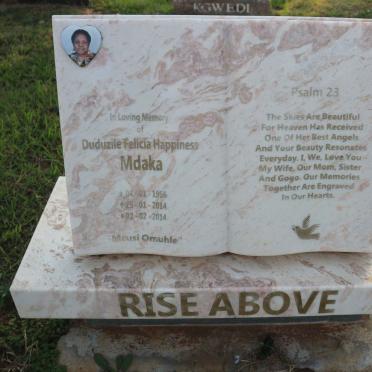 MDAKA Duduzile Felicia Happiness 1956-2014