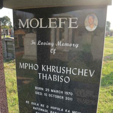MOLEFE Mpho Khrushchev Thabiso 1970-2011