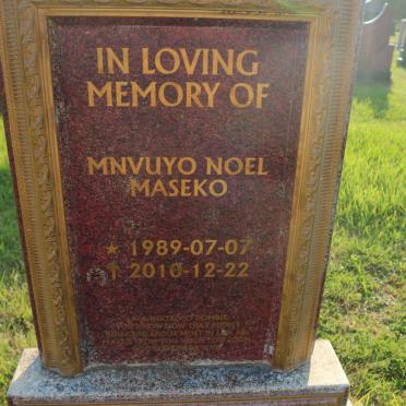 MASEKO Mnvuyo Noel 1989-2010