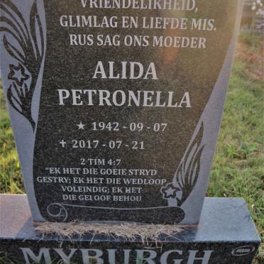 MYBURGH Alida Petronella 1942-2017