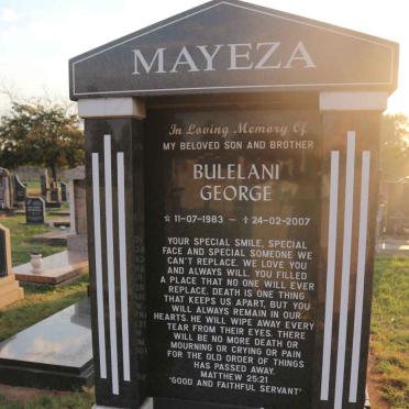 MAYEZA Bulelani George 1983-2007