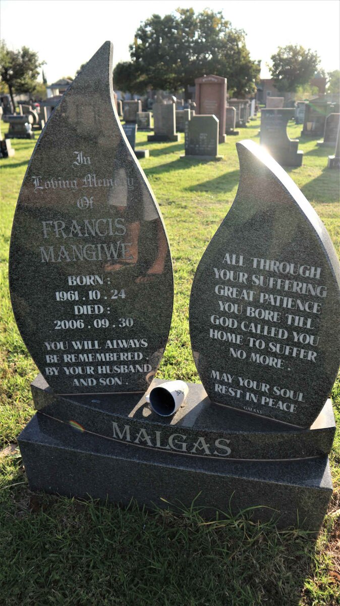 MALGAS Francis Mangiwe 1961-2006