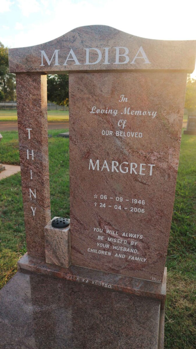 MADIBA Margret Thiny 1946-2006