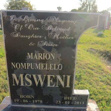 MSWENI Marion Nompumelelo 1978-2013