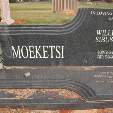 MOEKETSI William Sibusiso 1988-2018