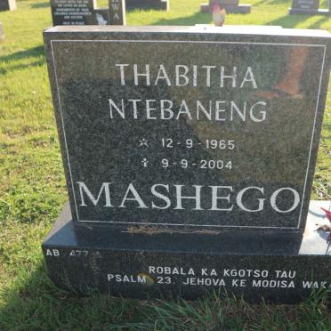 MASHEGO Thabitha Ntebaneng 1965-2004