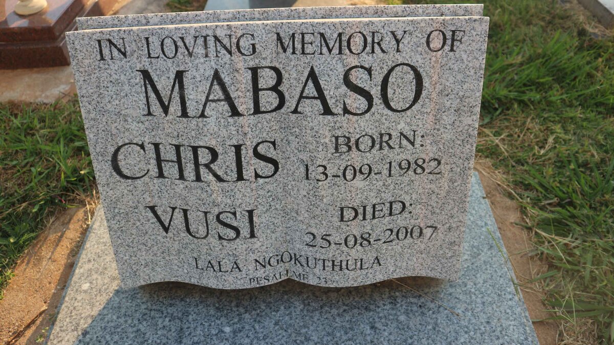 MABASO Chris Vusi 1982-2007