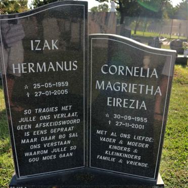 NAGEL Izak Hermanus 1959-2005 &amp; Cornelia Magrietha Eirezia 1955-2001