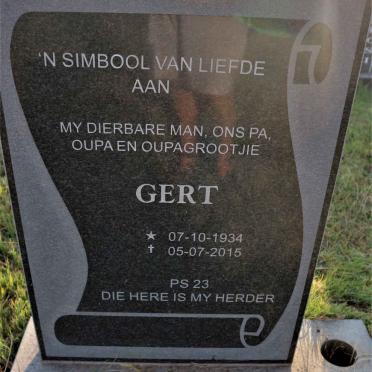 PLESSIS Gert, du 1934-2015