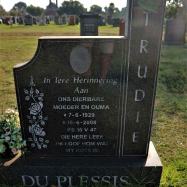 PLESSIS Trudie, du 1929-2008