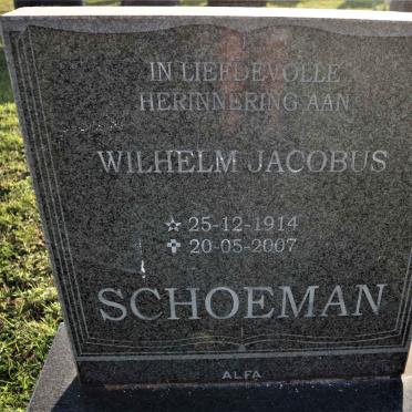 SCHOEMAN Wilhelm Jacobus 1914-2007