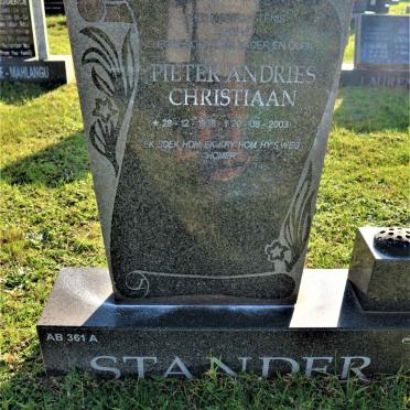 STANDER Pieter Andries Christiaan 1938-2003