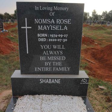 SHABANE Nomsa Rose Mayisela 1974-2020