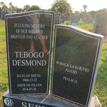 SEPHESO Tebogo Desmond 1968-2014