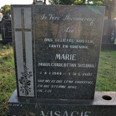 VISAGIE Maria Charlottha Susanna 1944-2002