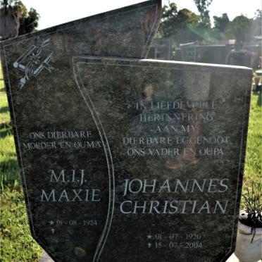 WESTHUIZEN Johannes Christian, van der 1920-2004 &amp; M.I.J. 1924-