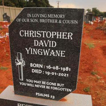 YINGWANE Christopher David 1981-2021