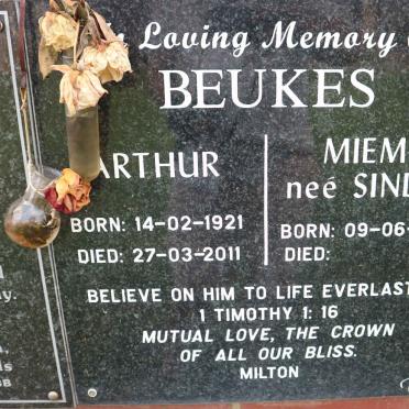 BEUKES Arthur 1921-2011 &amp; Miemie SINDEN 1927-