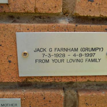 FARNHAM Jack G. 1928-1997