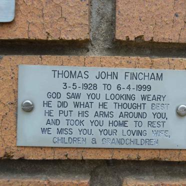 FINCHAM Thomas John 1928-1999