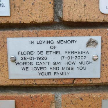 FERREIRA Florence Ethel 1926-2002