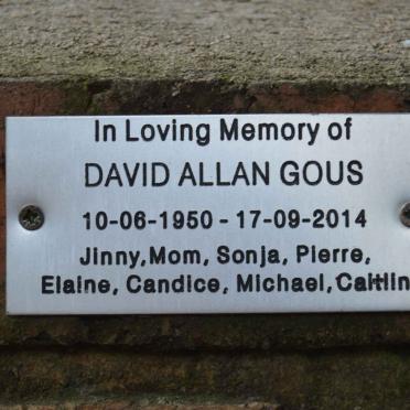 GOUS David Allan 1950-2014
