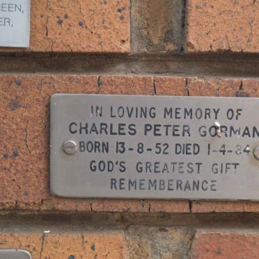 GORMAN Charles Peter 1952-1984