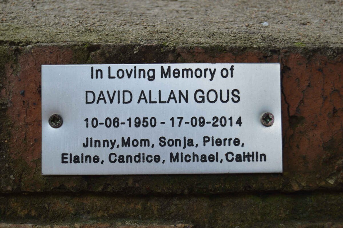 GOUS David Allan 1950-2014