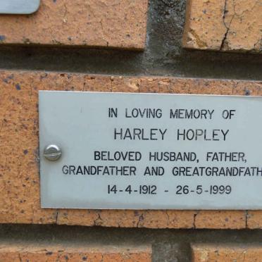 HOPLEY Harley 1912-1999