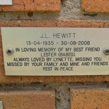 HEWITT J.L. 1935-2008