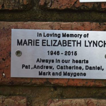 LYNCH Marie Elizabeth 1946-2015