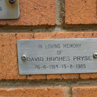 PRYSE David Hughes 1914-1985