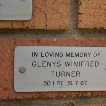 TURNER Glenys Winifred 1921-1987