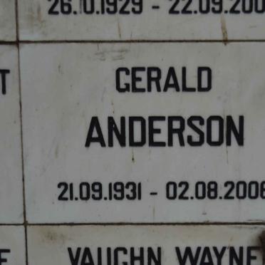 ANDERSON Gerald 1931-2006