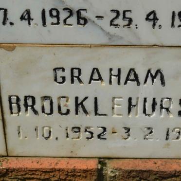 BROCKLEHURST Graham 1952-1991