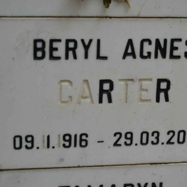 CARTER Beryl Agnes 1916-2003